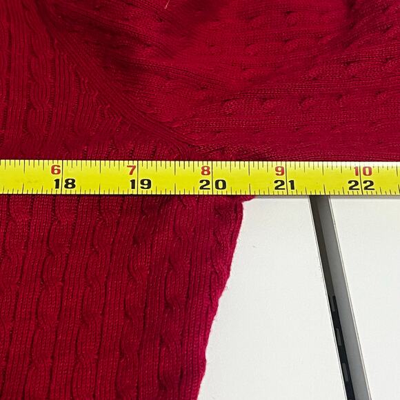 Karen Scott 100% Cotton Red Button Up Cardigan in Women’s Size Medium-EUC - Picture 5 of 6